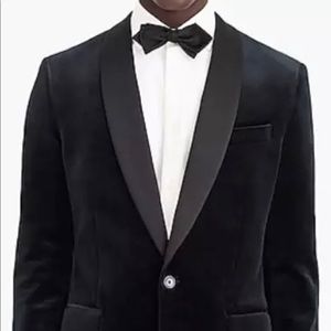 Navy velvet THOMSON jacket - unlined by JCrew -